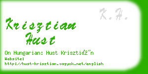 krisztian hust business card